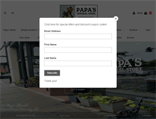 Tablet Screenshot of papasgeneralstore.com